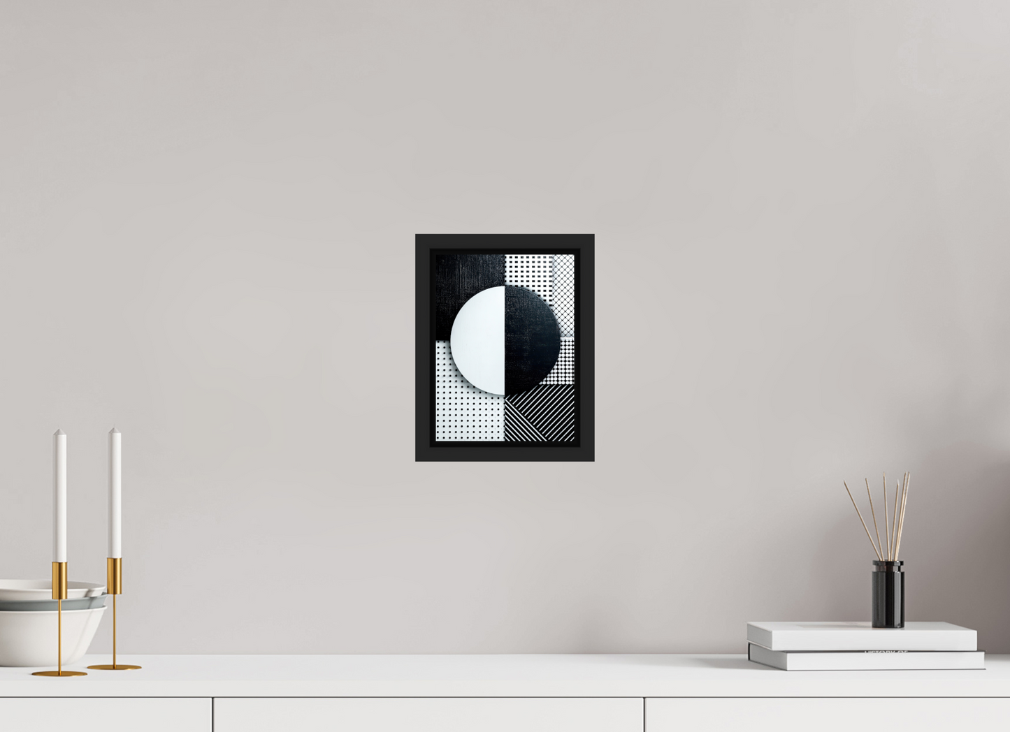 6 x 8.1″, Fine Art Print on Aluminum Dibond with Boarder Black & White 3