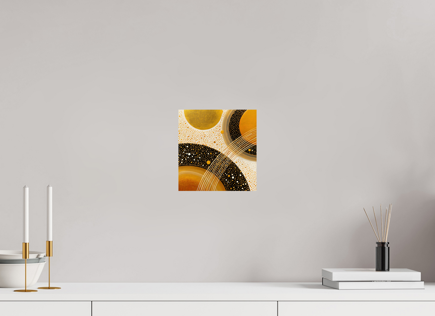 8 x 8.3″, Fine Art Print On Aluminum Dibond Gold Embryo
