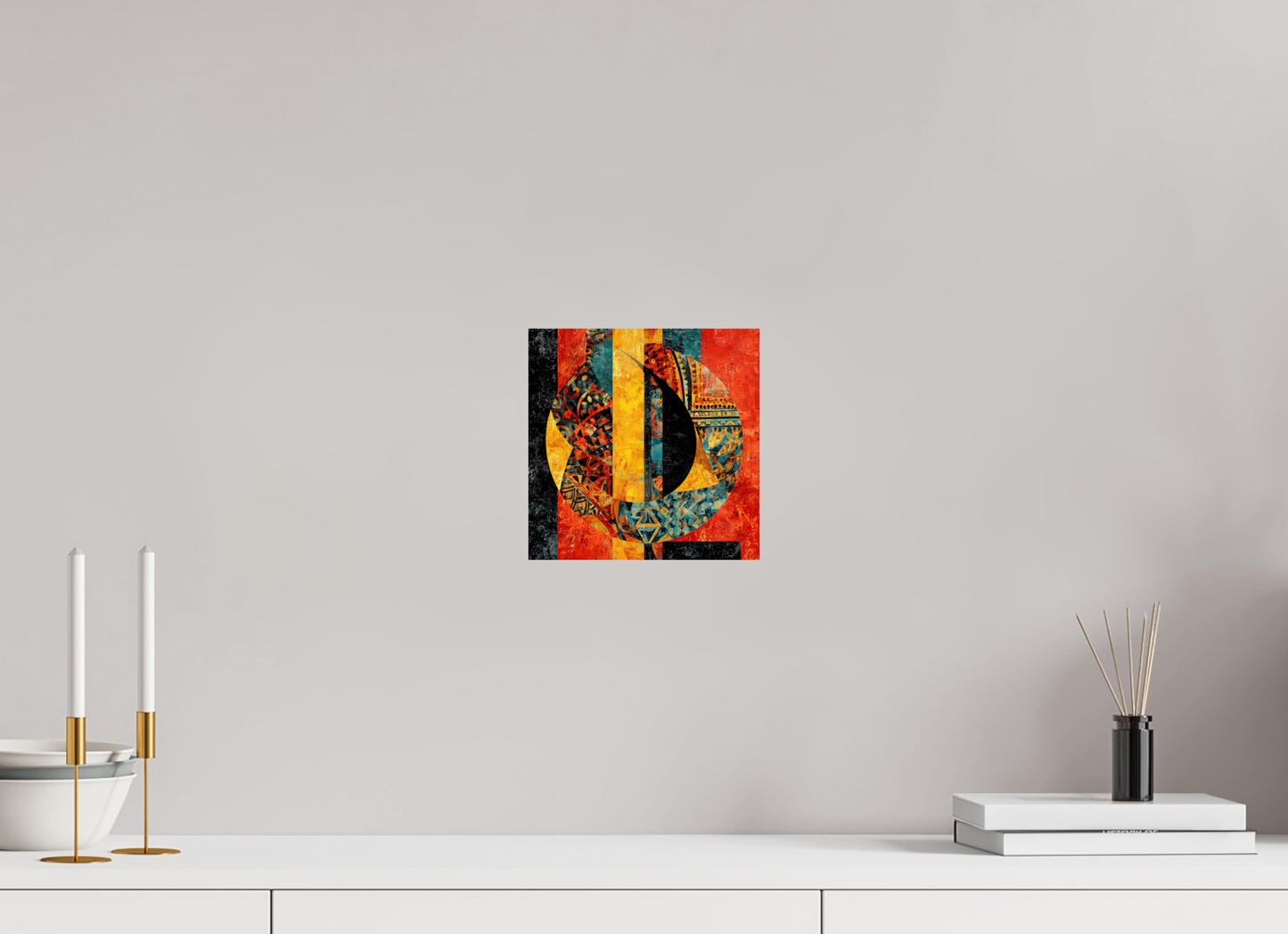 8 x 8″, Fine Art Print On Aluminum Dibond Tribal Circle 2