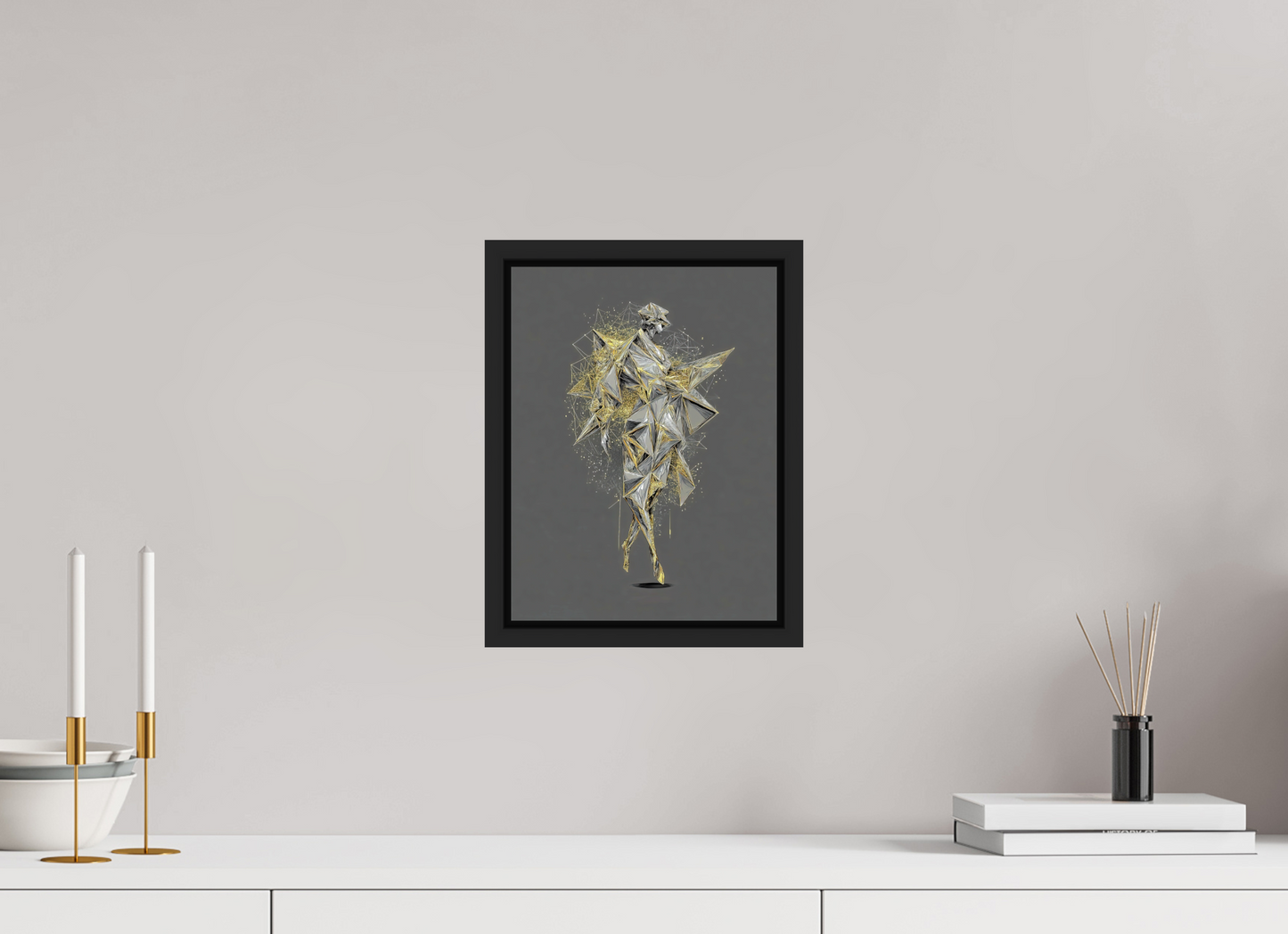9 x 12″, Fine Art Print on Aluminum Dibond with Boarder Abstract Man