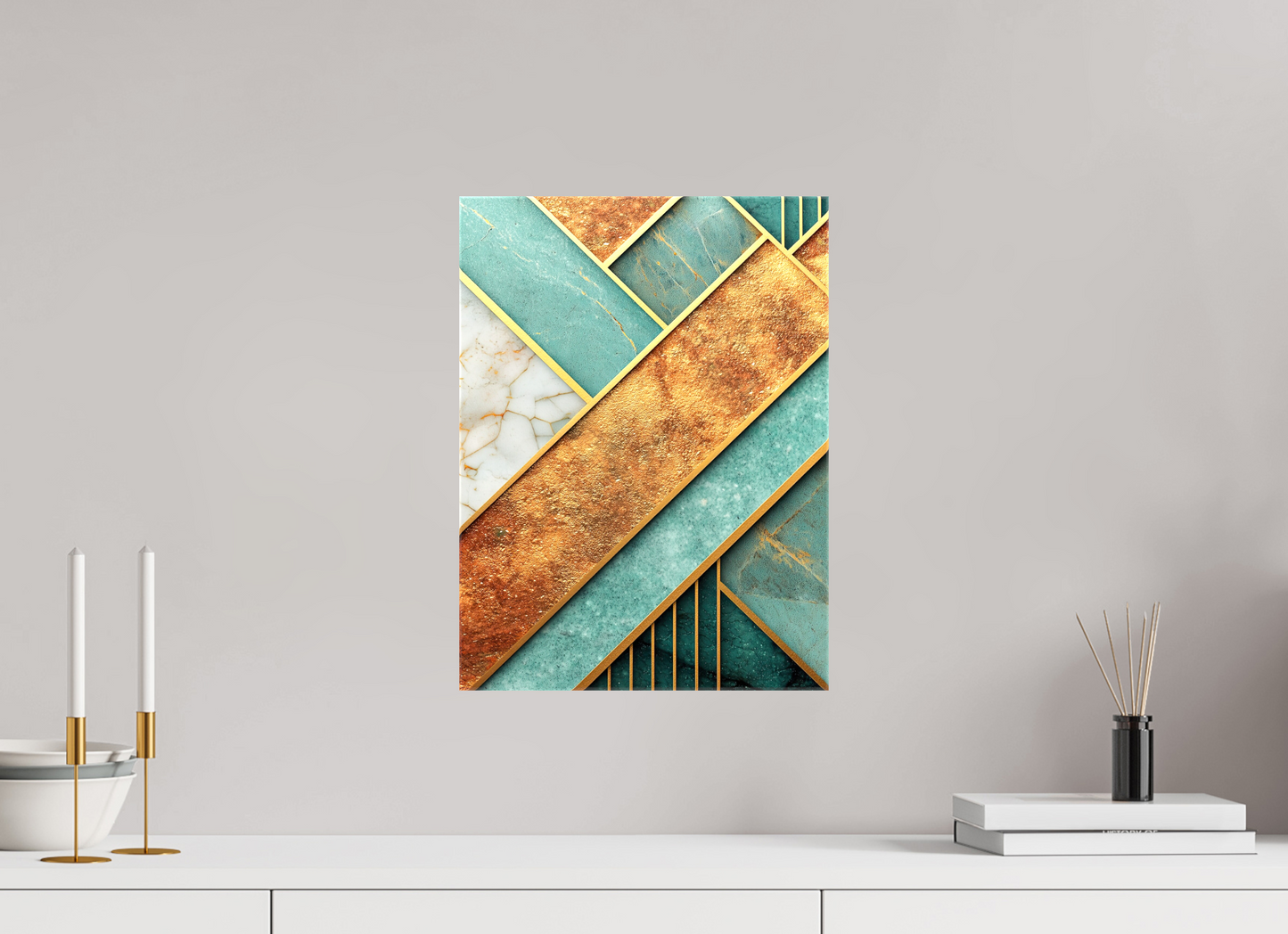 12 x 16.2″, Glossy Canvas Art Deco Atlantis