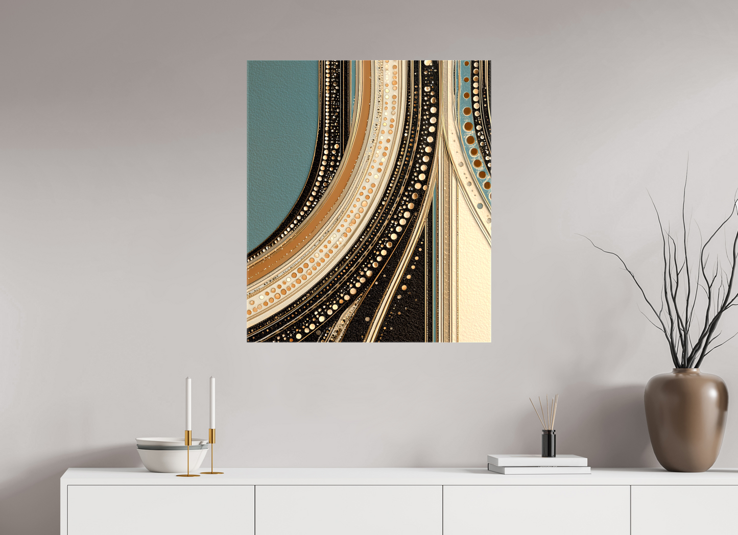 28 x 32.4″, Glossy Canvas Flow