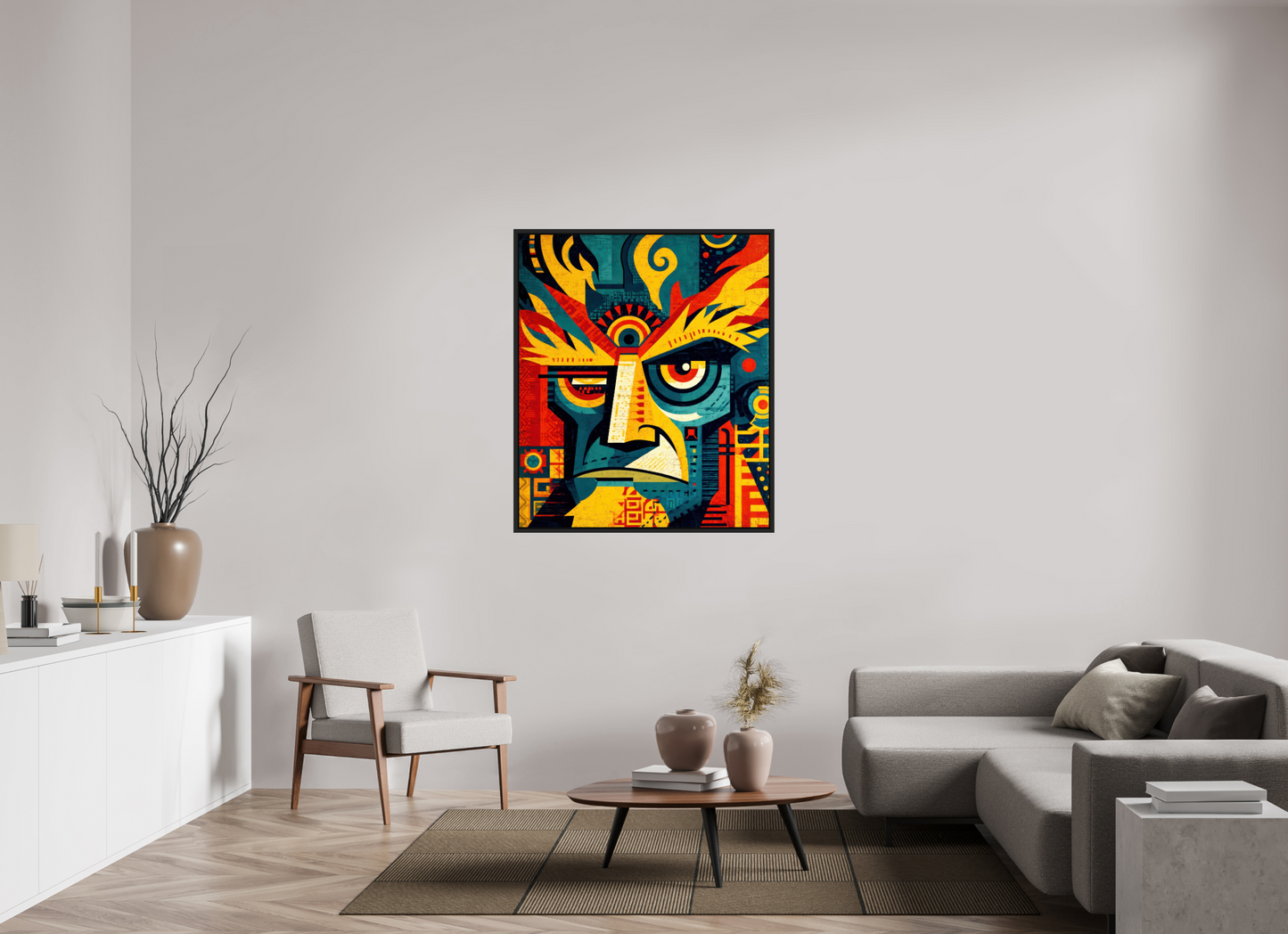 40 x 46.9″, Fine Art Print on Aluminum Dibond with Boarder Urban Tribal