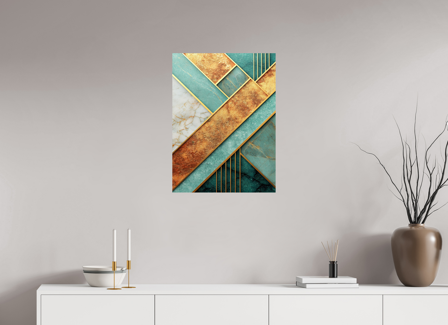 20 x 27″, Fine Art Print On Aluminum Dibond Art Deco Atlantis