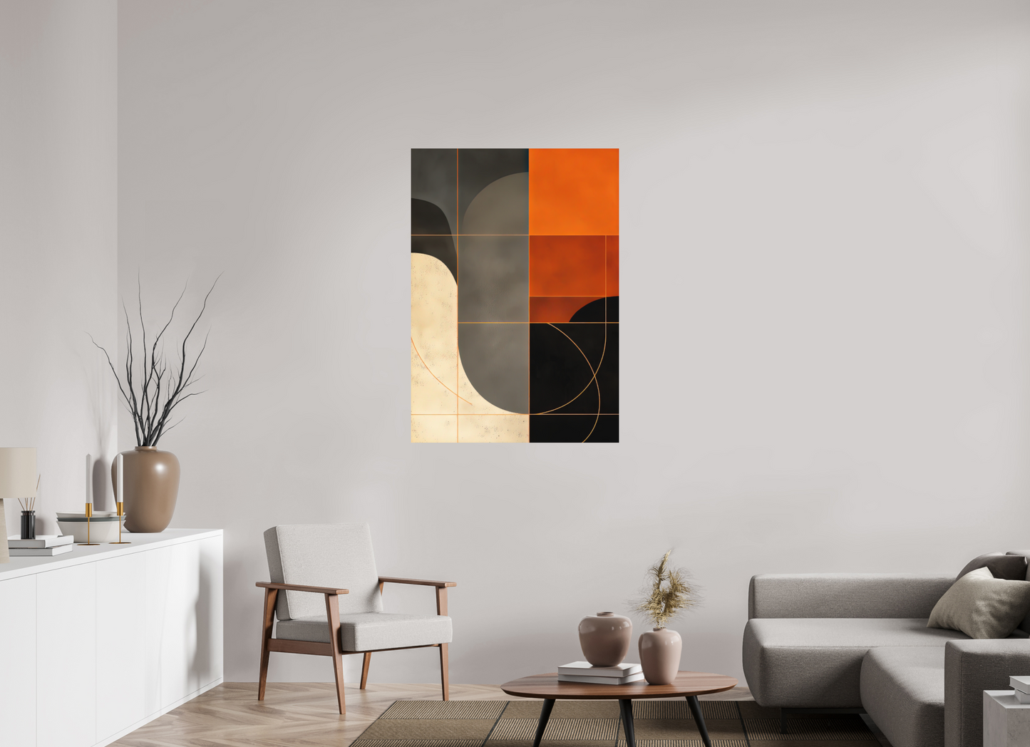 ISO A0 (84,1 x 118,9 cm), Photo Print on Aluminum Backing Abstract Squares