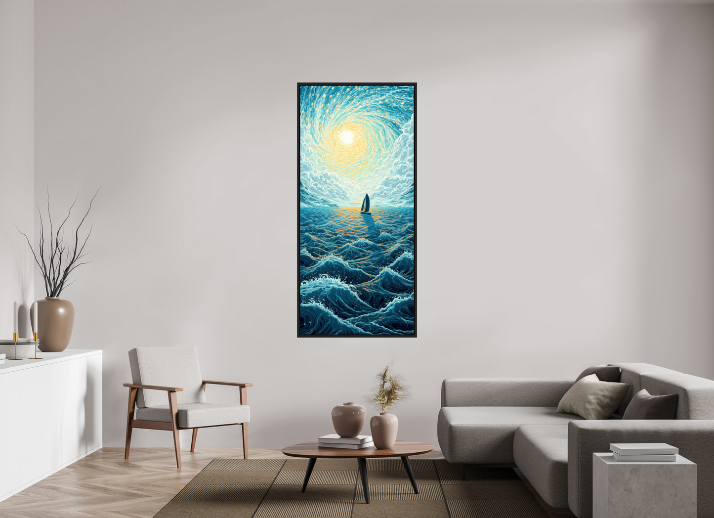 32 x 70″, Fine Art Print on Aluminum Dibond with Boarder Sail to the Sun