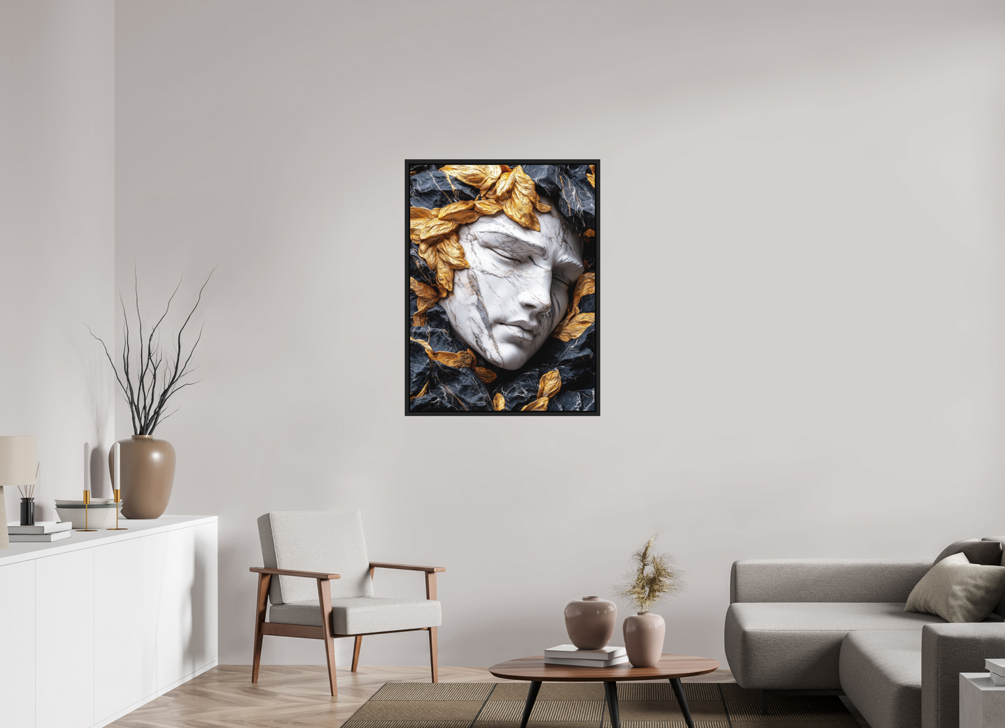 30 x 40″, Photo Print on Aluminum Backing with boarder Marble Face