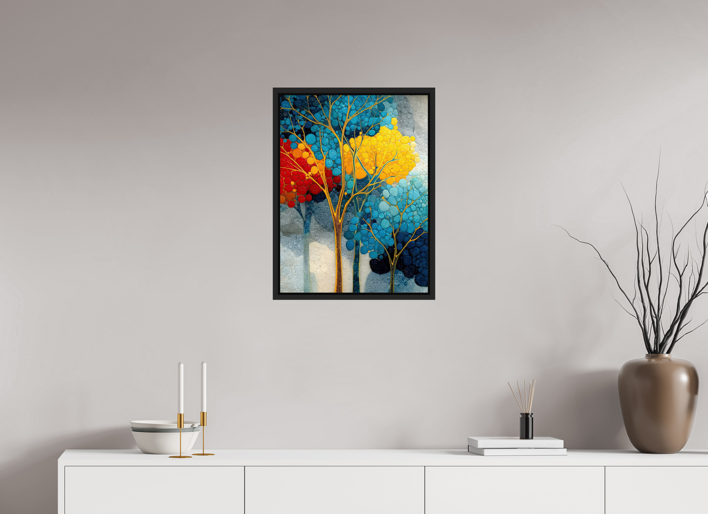 18 x 24″, Fine Art Print on Aluminum Dibond with Boarder City Trees