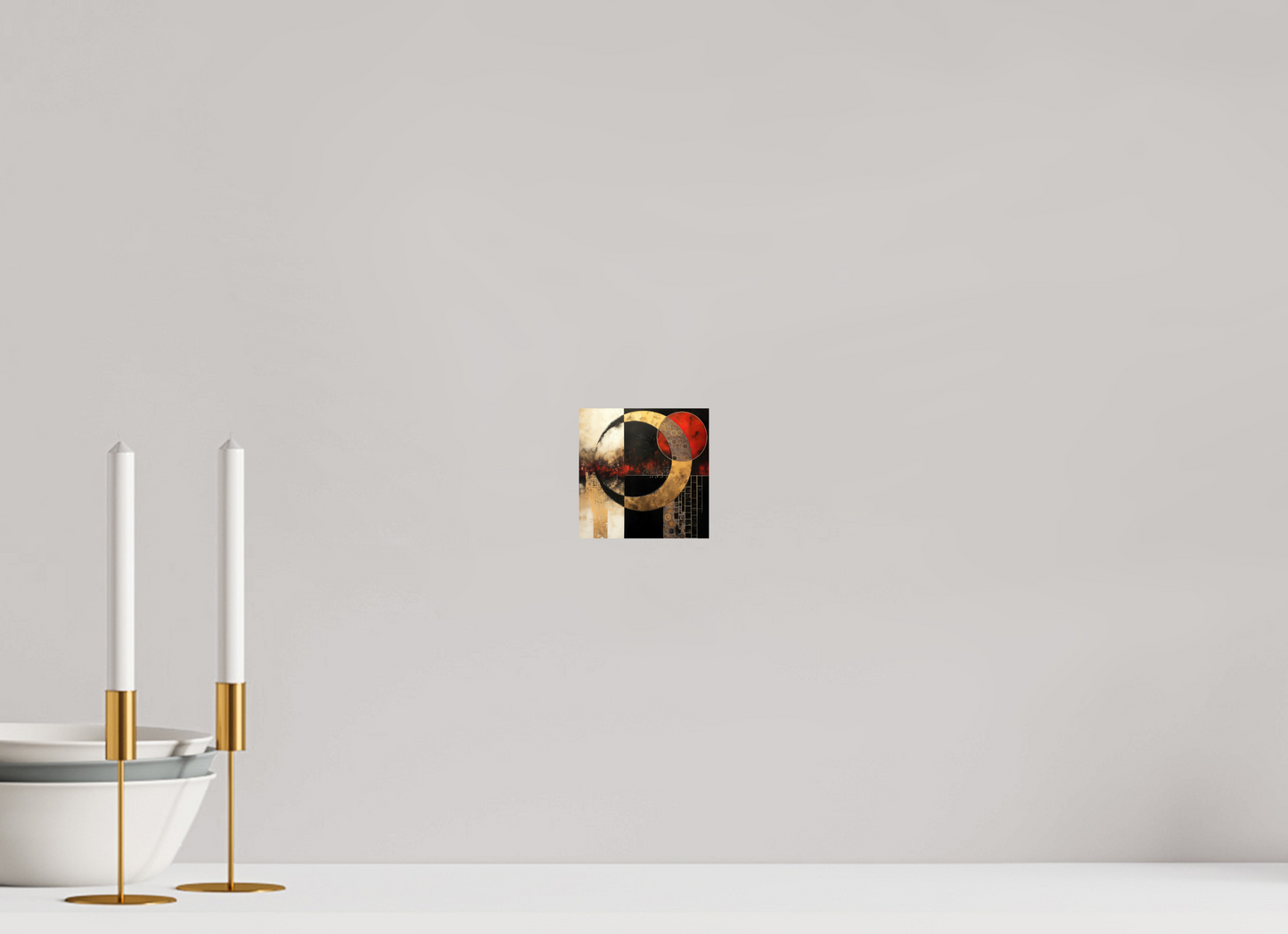4 x 4″, Fine Art Print On Aluminum Dibond Gold Blood Moon
