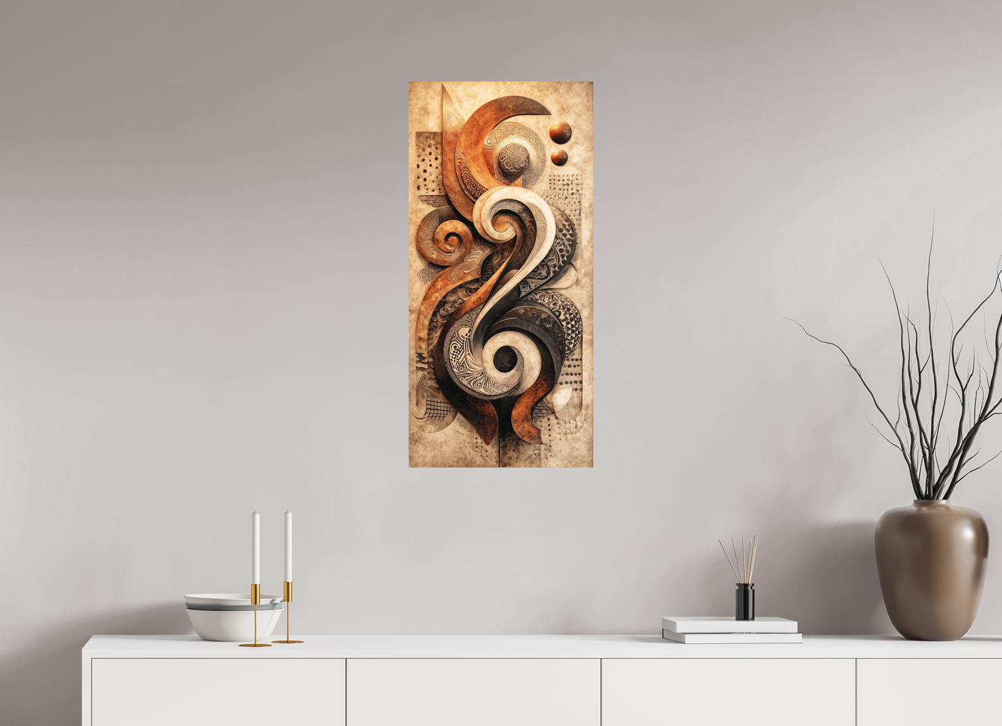 16 x 33.5″, Photo Print on Aluminum Backing Abstract Shapes 2