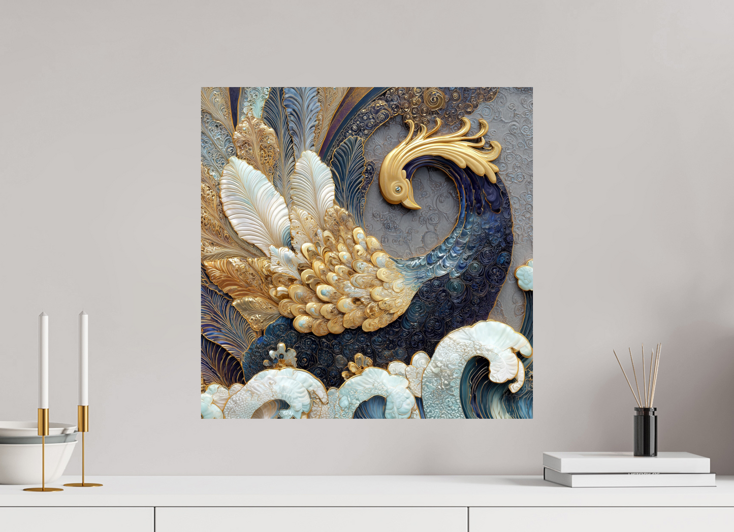 20 x 20″, Fine Art Print On Aluminum Dibond Swan 2