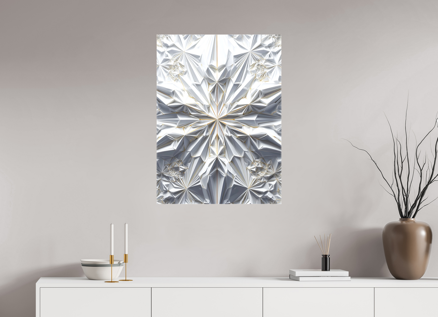24 x 32.8″, Glossy Canvas Snowflake