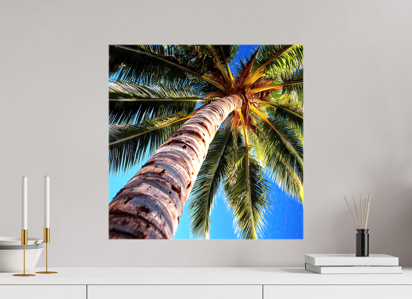 20 x 20″, Glossy Canvas Palm Tree
