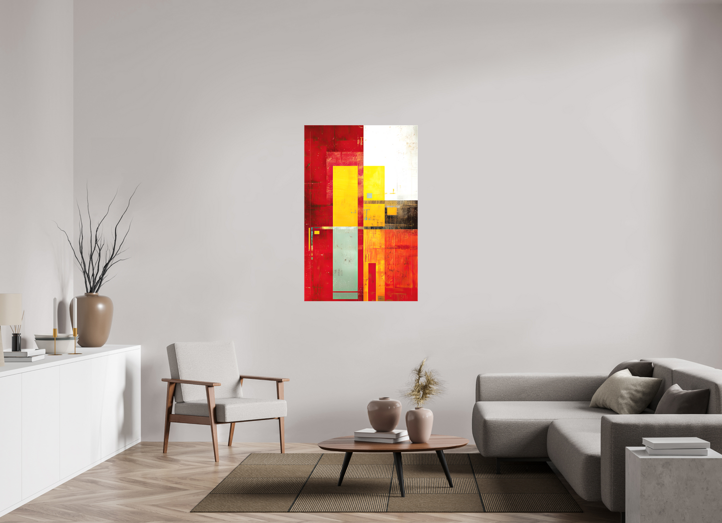 32 x 49.8″, Textile on Canvas Modern Rectangle