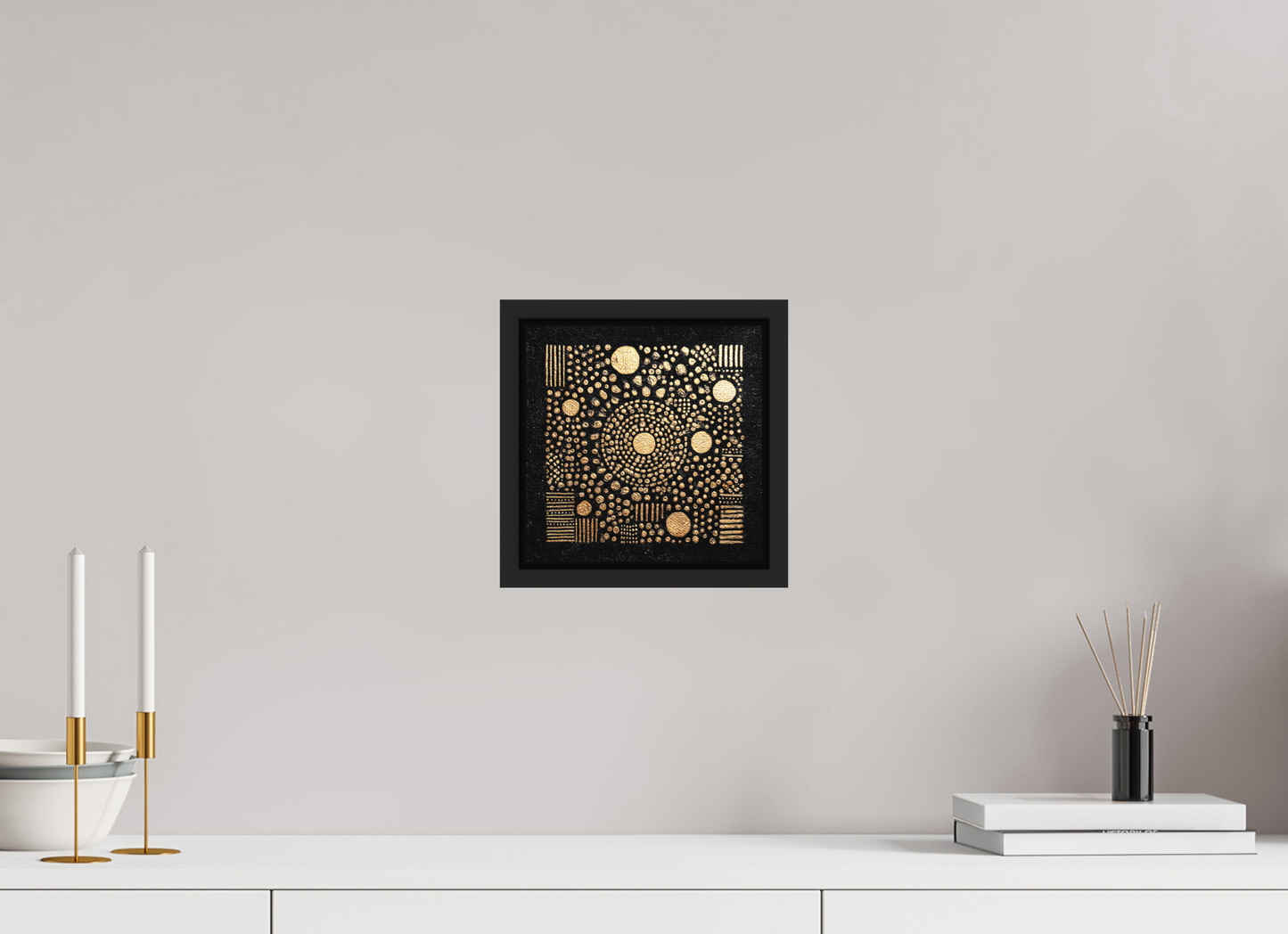 8 x 8″, Photo Print on Aluminum Backing with boarder Gold QR