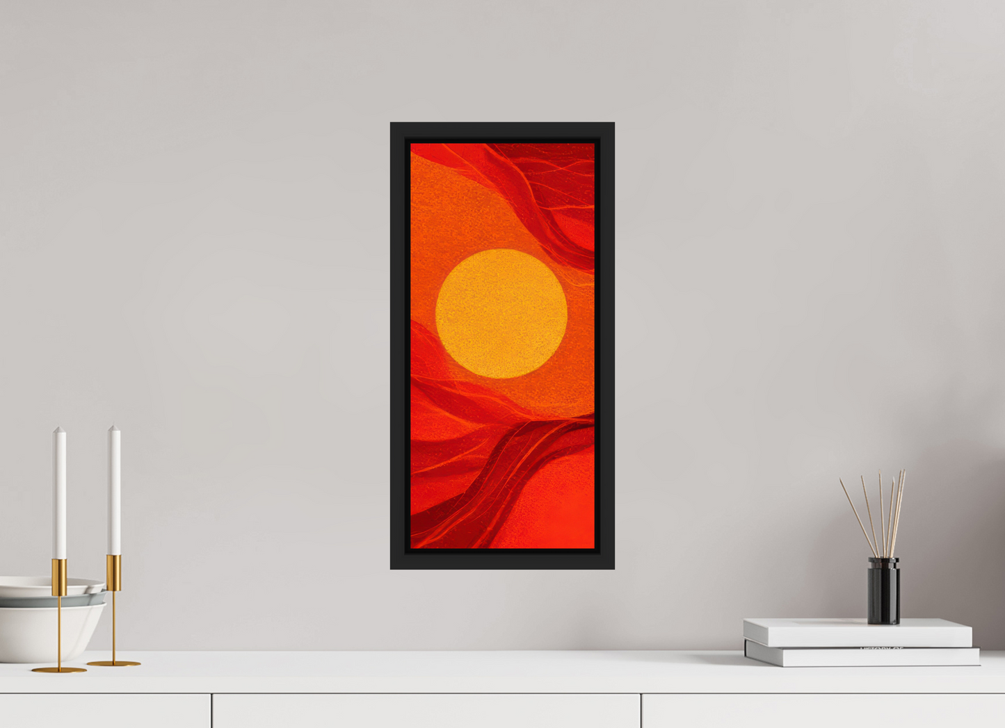 8 x 17.6″, Fine Art Print on Aluminum Dibond with Boarder Abstract Desert Eye
