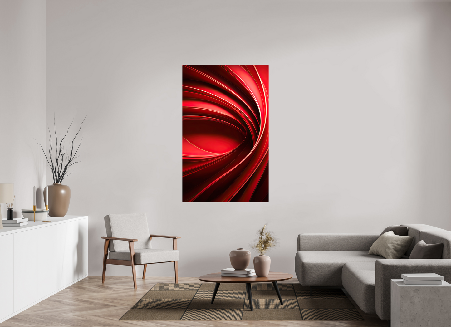 39 x 62.3″, Glossy Canvas Red Eye