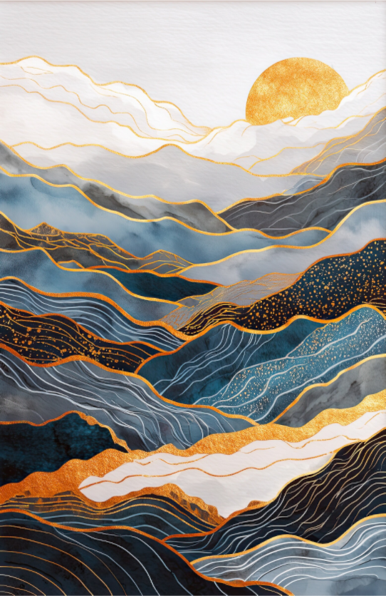 Main image Abstract Art Deco Mountains