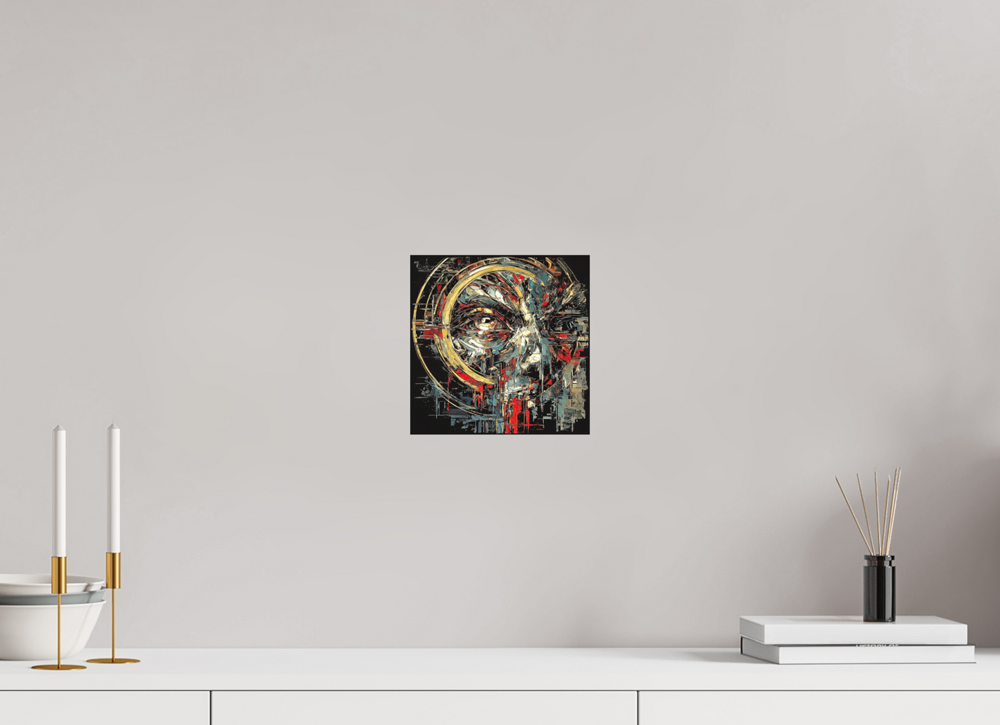8 x 8″, Photo Print on Aluminum Backing Abstract Male Eye