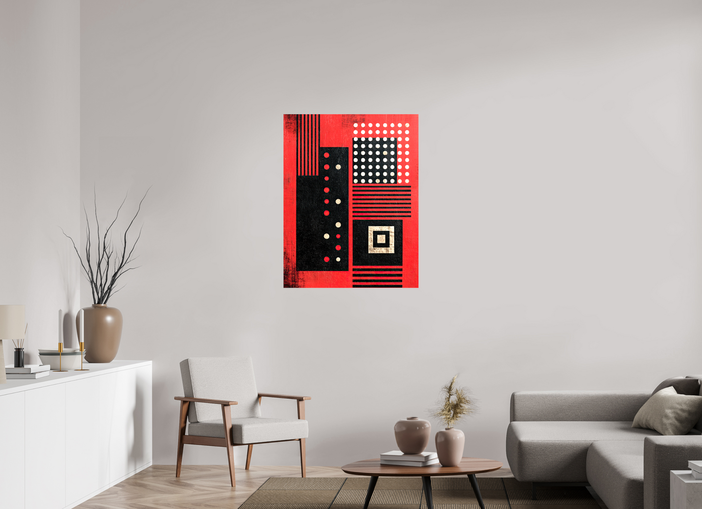 31 x 40″, Glossy Canvas Abstract Barcode 2