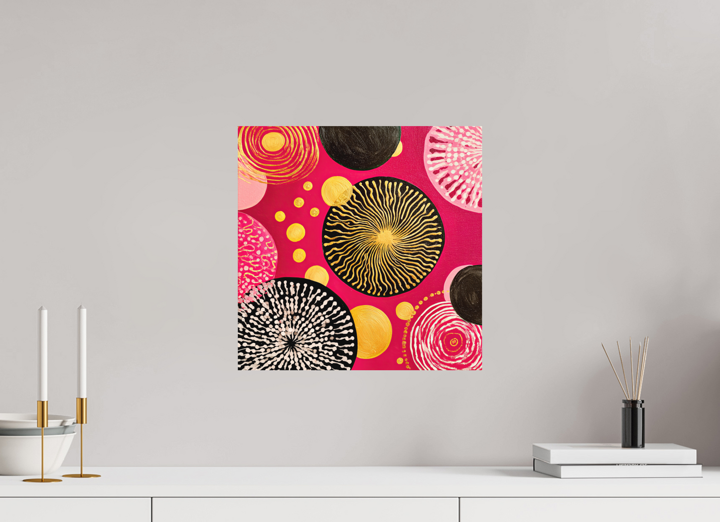15 x 15″, Photo Print on Aluminum Backing Spores