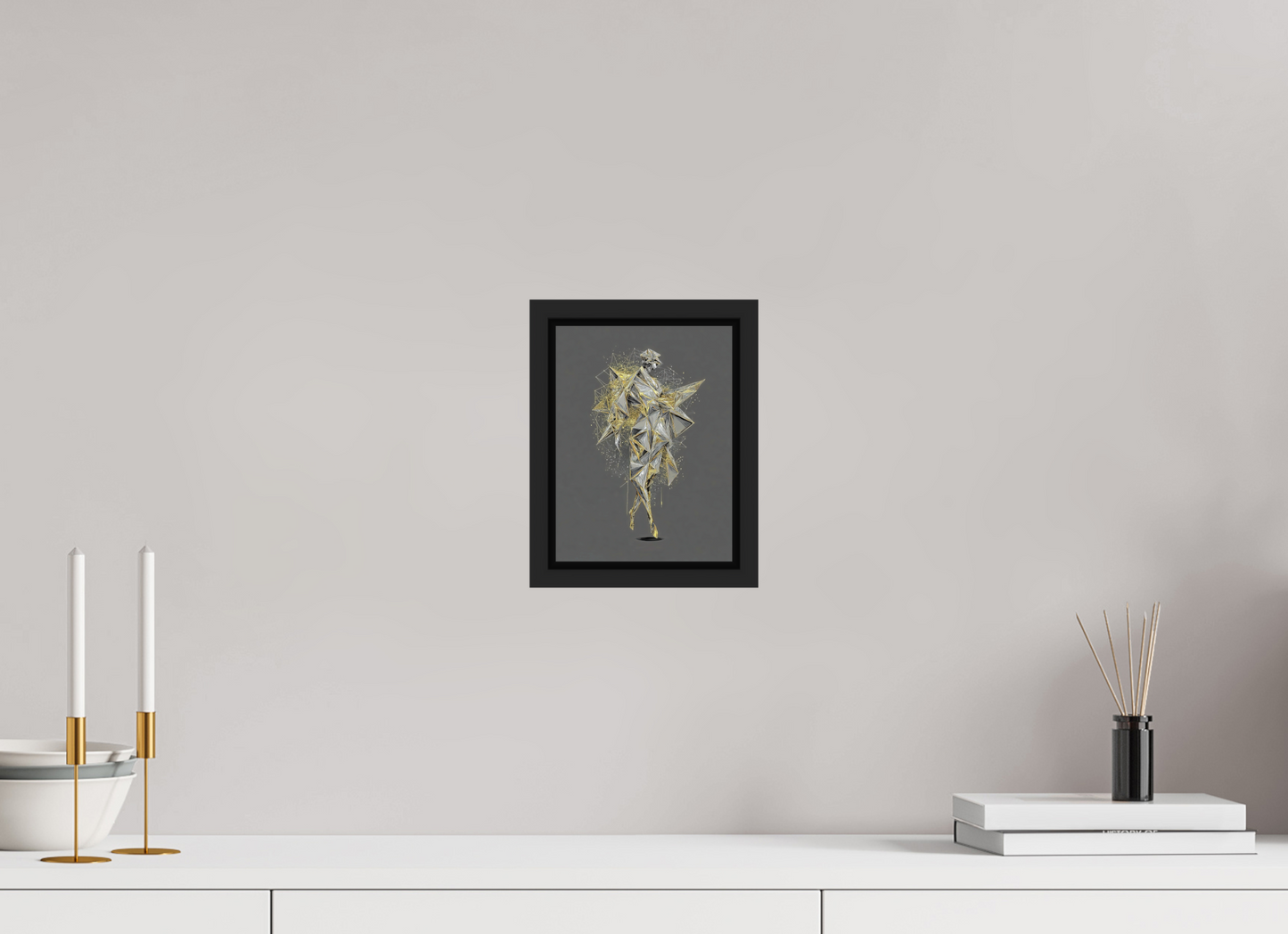 6 x 8″, Fine Art Print on Aluminum Dibond with Boarder Abstract Man