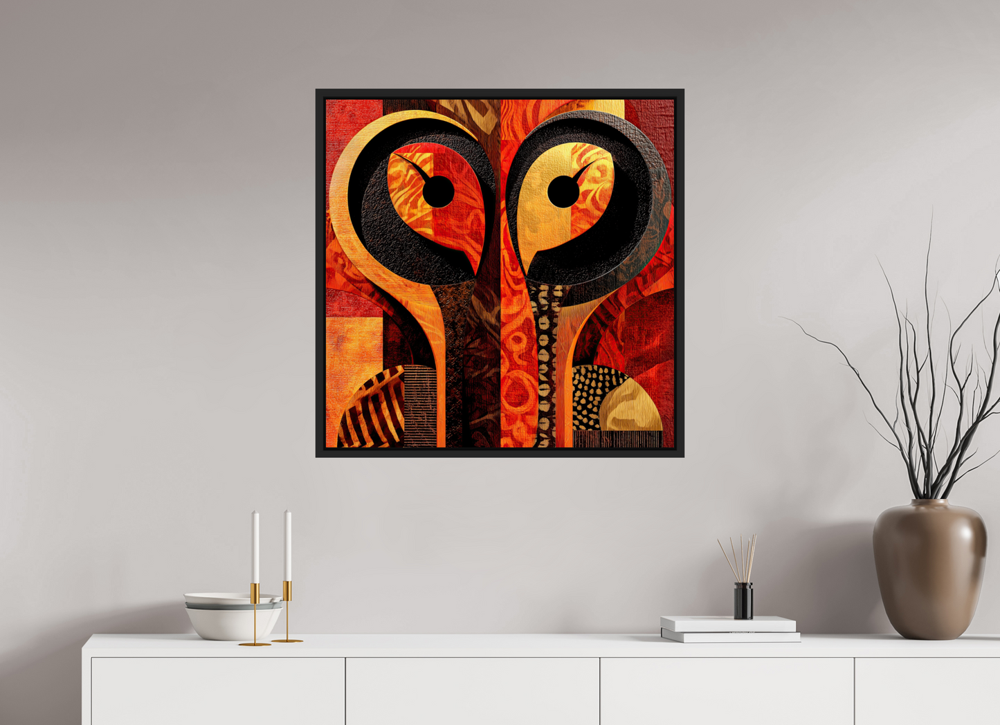 30 x 30″, Fine Art Print on Aluminum Dibond with Boarder Abstract Cutout 3