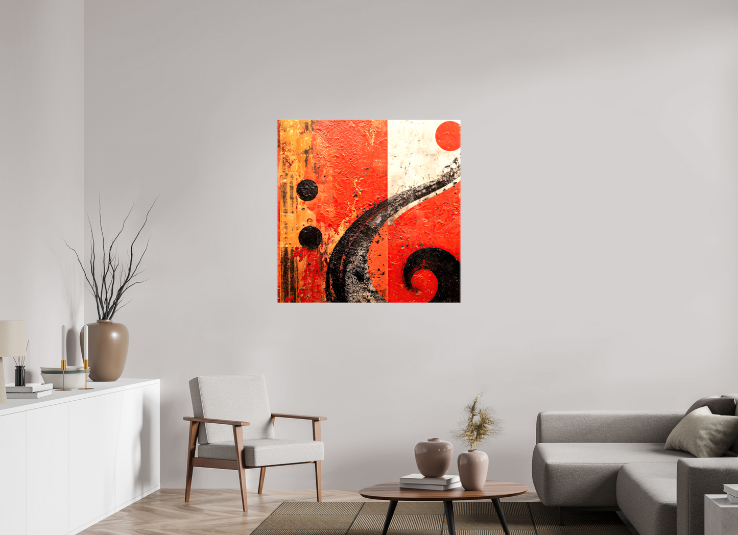 40 x 40″, Glossy Canvas Abstract Musical Note