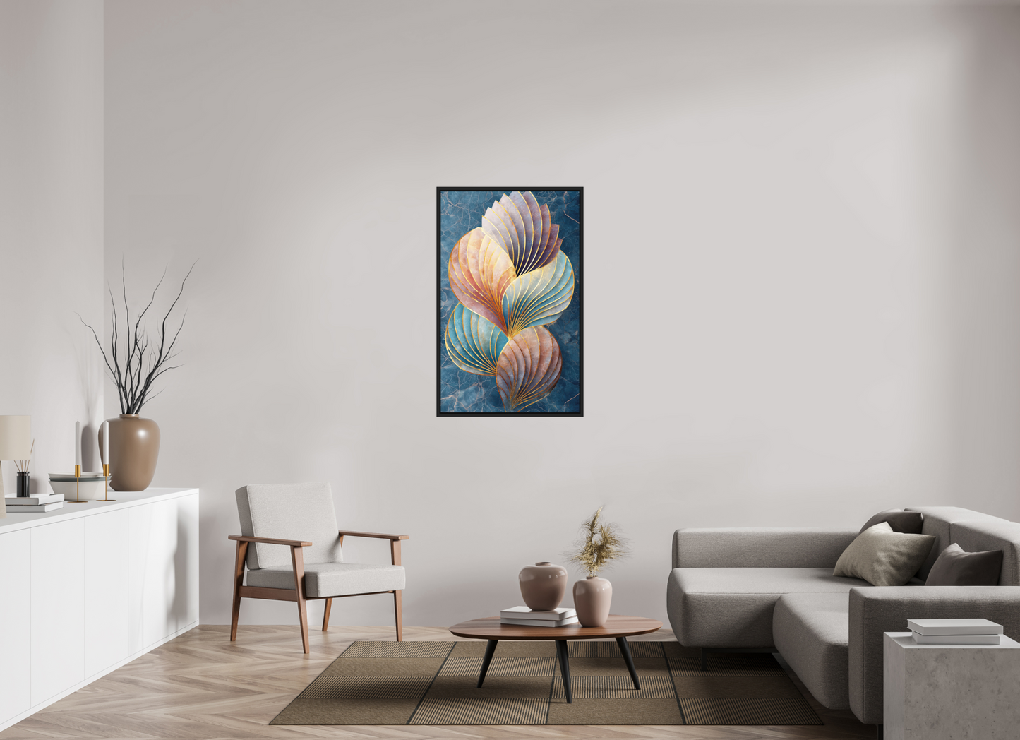 28 x 44.7″, Photo Print on Aluminum Backing with boarder Shells