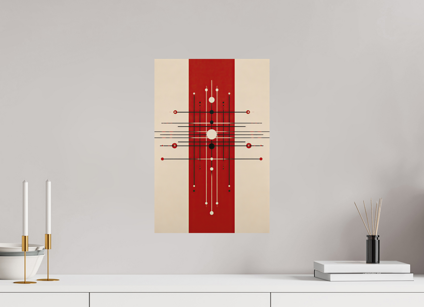 12 x 18.2″, Photo Print on Aluminum Backing Red Line
