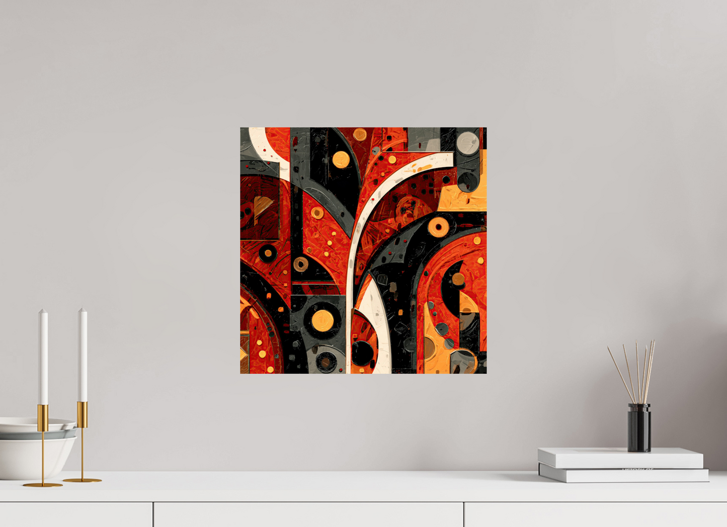 15 x 15″, Fine Art Print On Aluminum Dibond Abstract Chaos