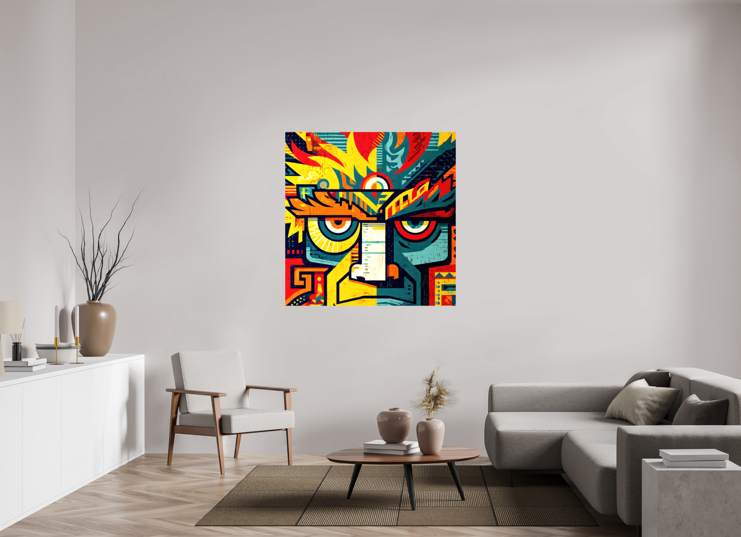 47 x 48″, Glossy Canvas Urban Tribal 2