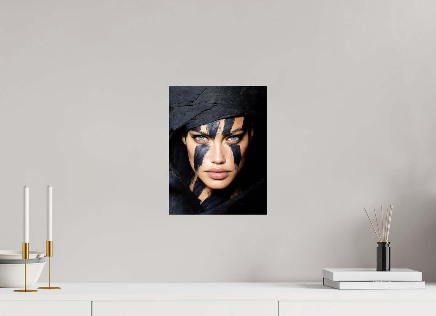 10 x 13.1″, Fine Art Print On Aluminum Dibond Charcoal Woman