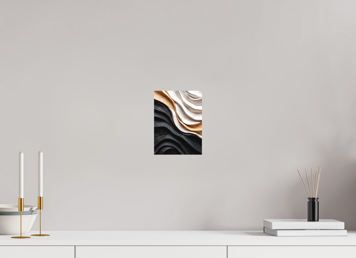 6 x 8″, Photo Print on Aluminum Backing Marble Wave