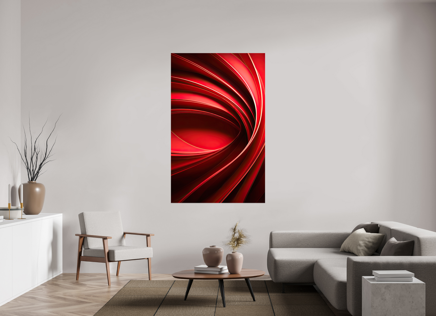 43 x 68.7″, Glossy Canvas Red Eye