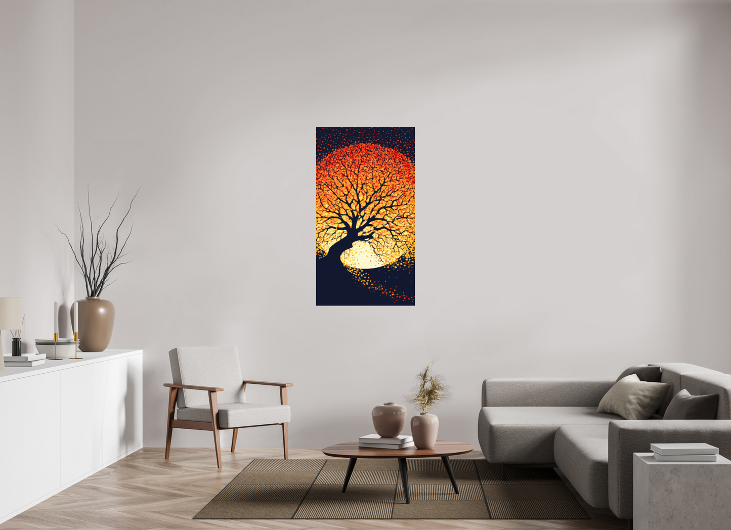 28 x 50.6″, Photo Print on Aluminum Backing Autumn Moon