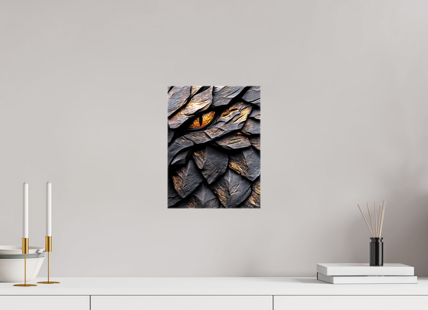 9 x 12″, Glossy Canvas Wooden Eagle