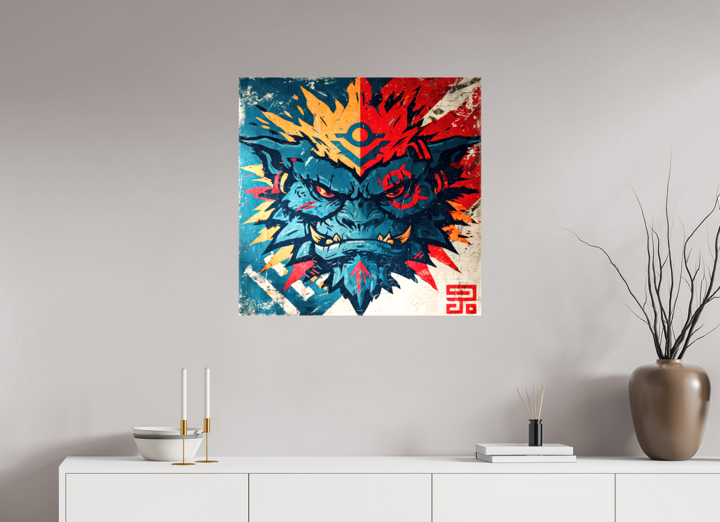 28.5 x 28″, Glossy Canvas Orge