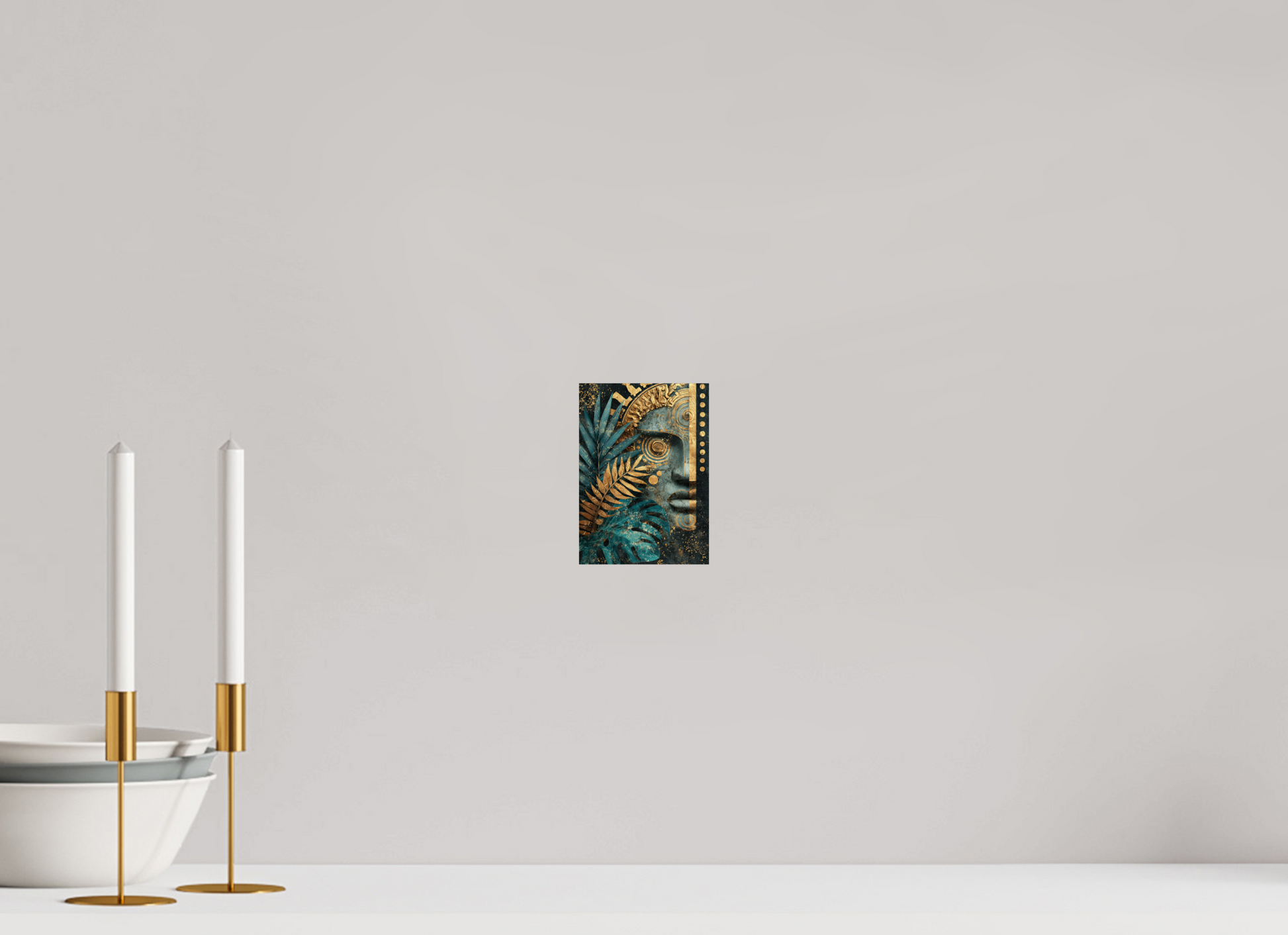 4 x 5.6″, Fine Art Print On Aluminum Dibond Ancient Face 1
