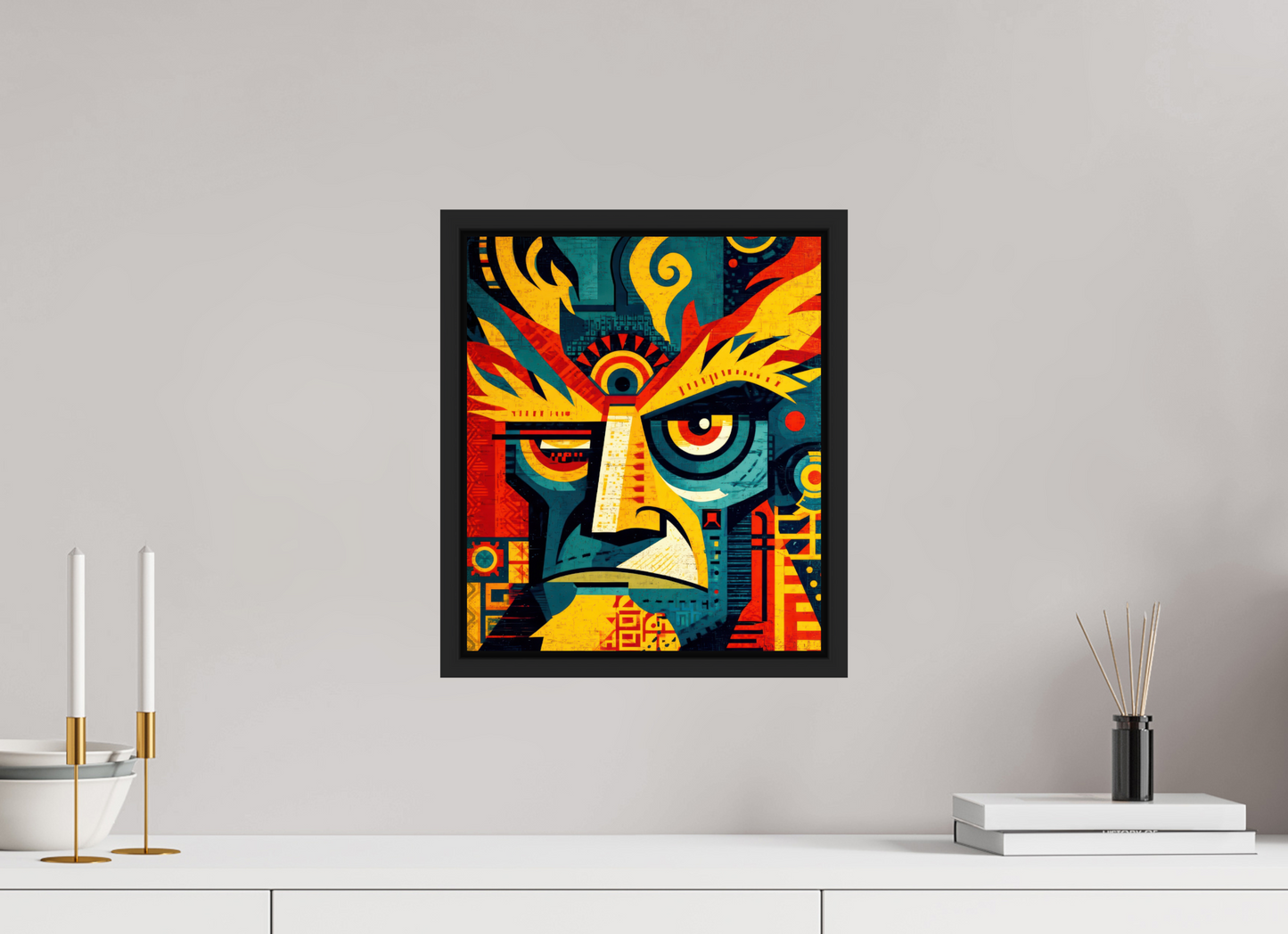 12 x 14.1″, Fine Art Print on Aluminum Dibond with Boarder Urban Tribal