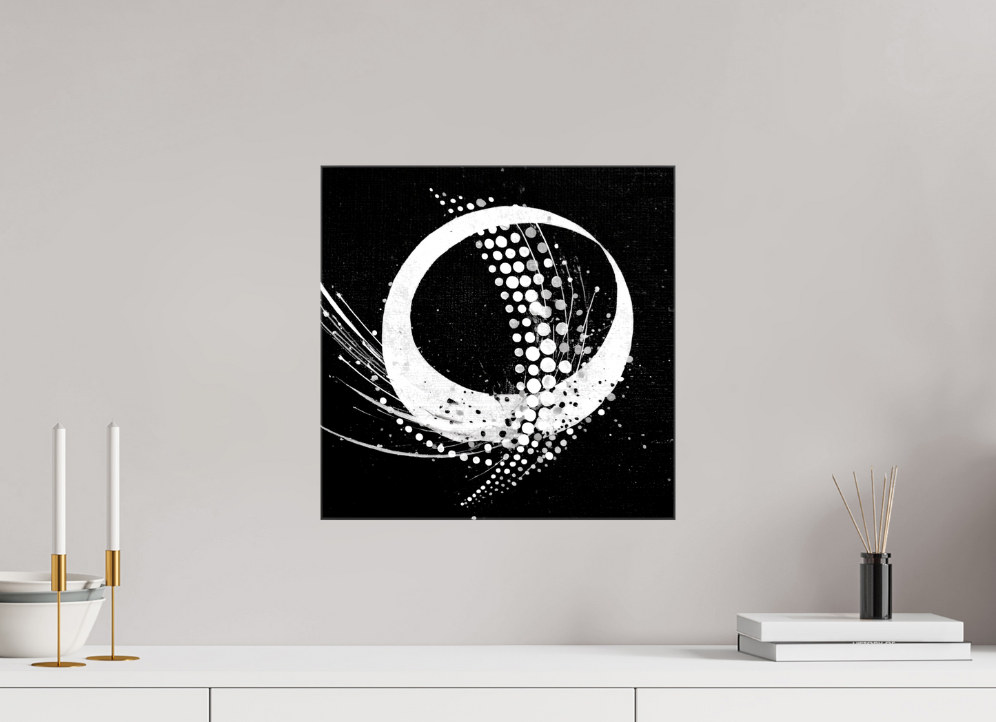 15 x 15″, Glossy Canvas Sputnik
