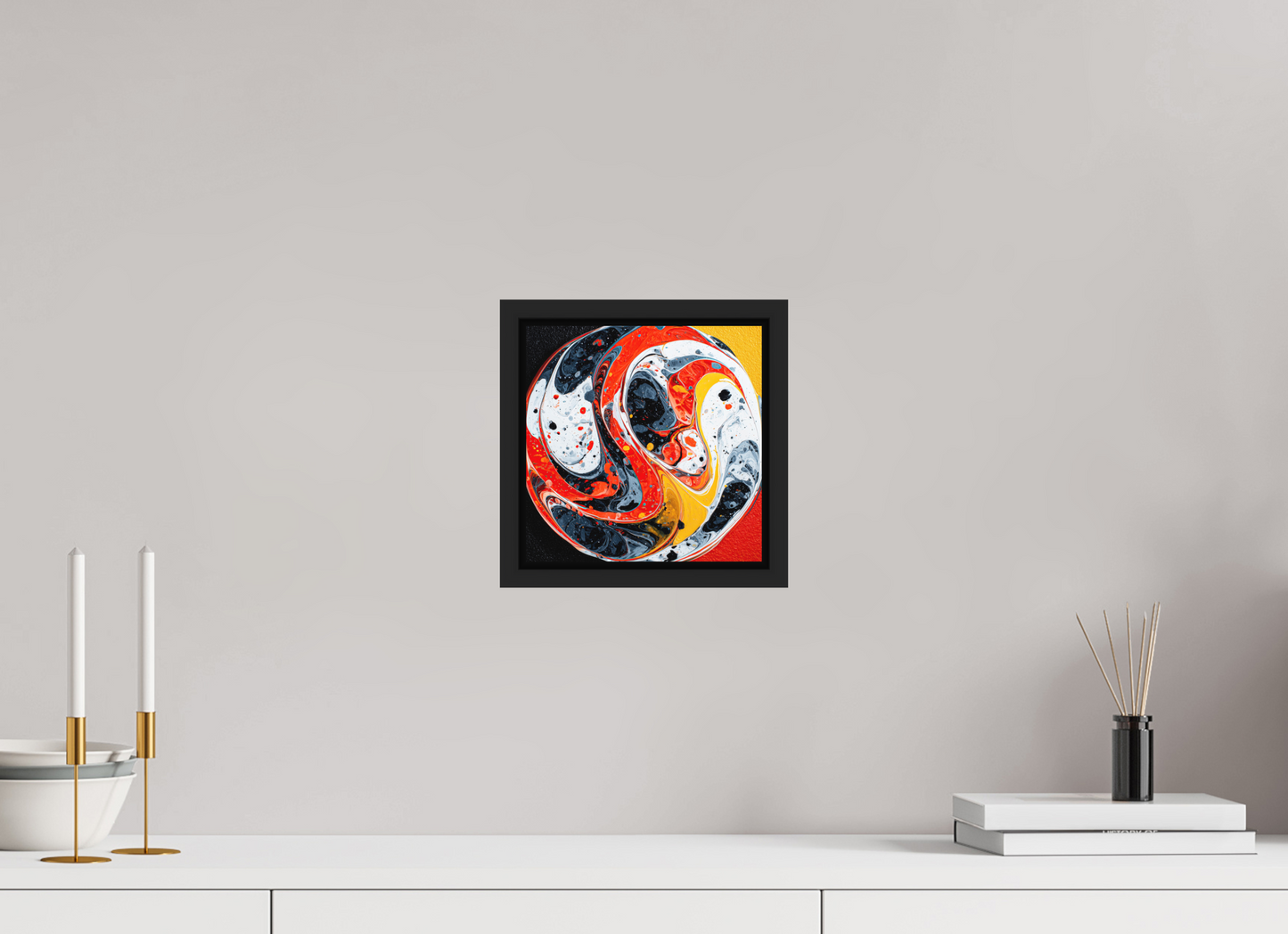 8 x 8″, Photo Print on Aluminum Backing with boarder Marble