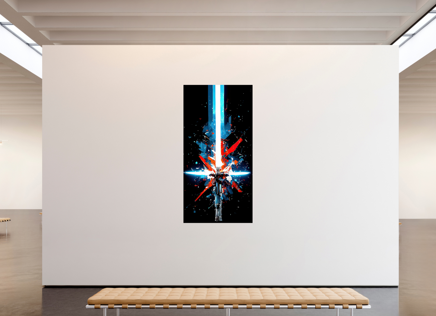 40 x 80″, Fine Art Print On Aluminum Dibond Freedom Lightsaber