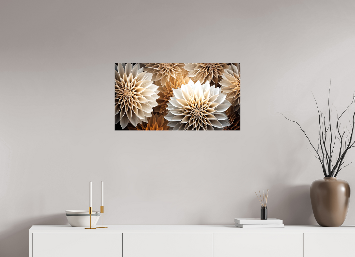 30 x 16″, Glossy Canvas Pollen Flowers