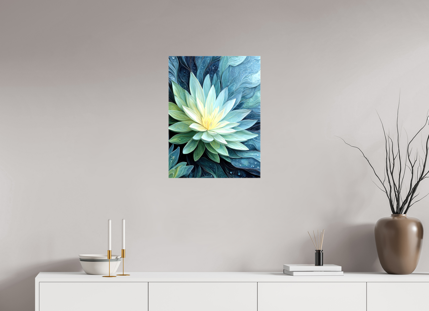 18 x 24″, Glossy Canvas Blue Lily