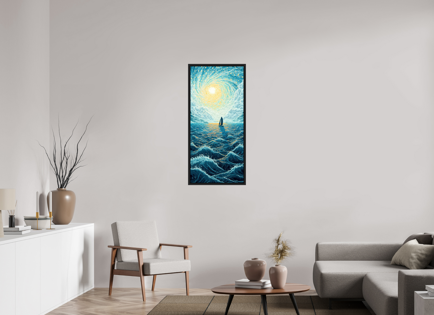 20 x 43.8″, Fine Art Print on Aluminum Dibond with Boarder Sail to the Sun