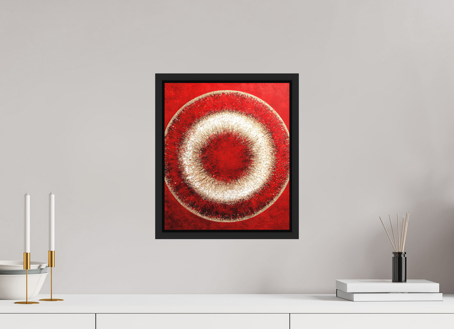 12 x 14.1″, Photo Print on Aluminum Backing with boarder Abstract Red Eye