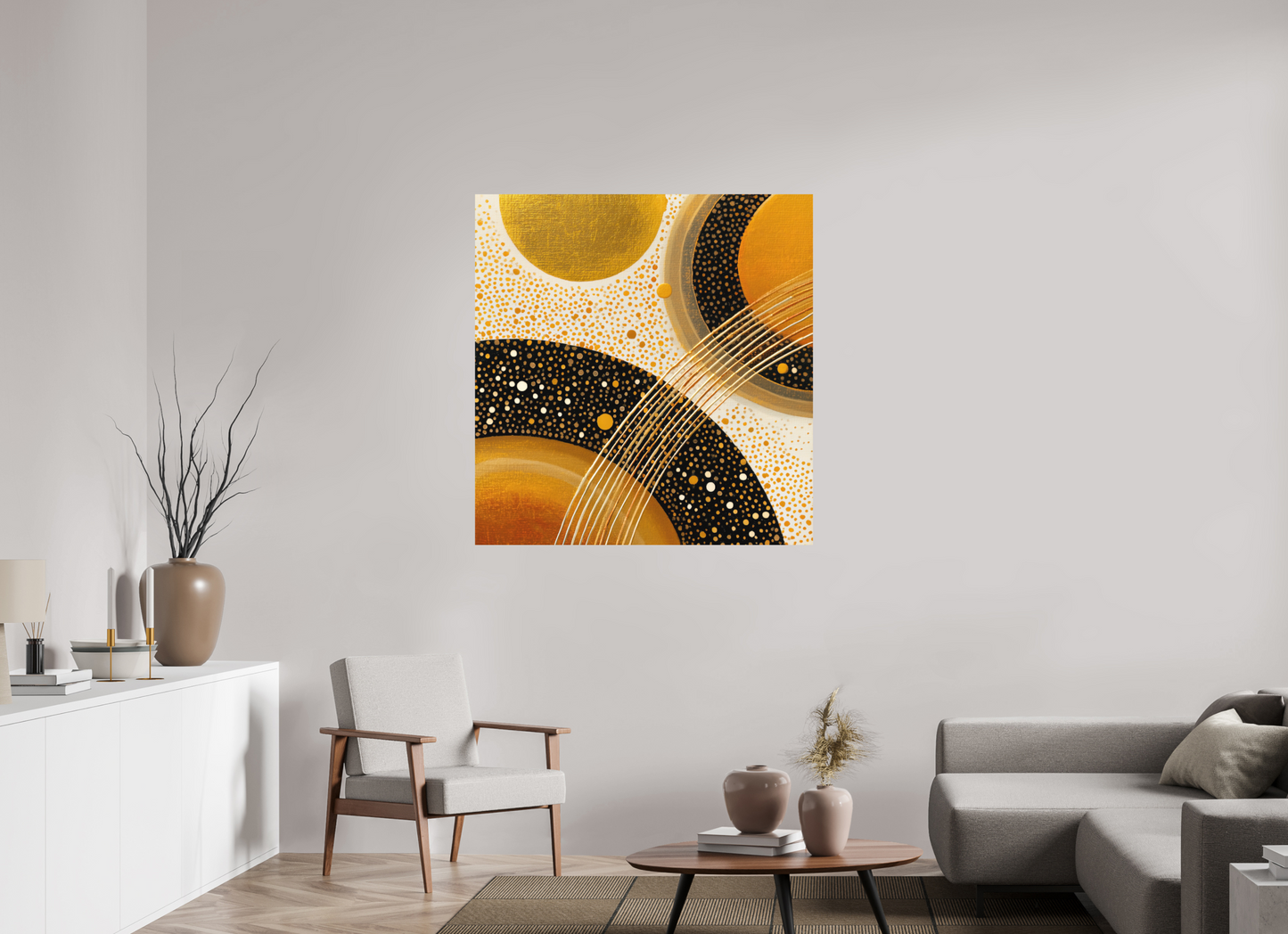 43 x 44.6″, Photo Print on Aluminum Backing Gold Embryo