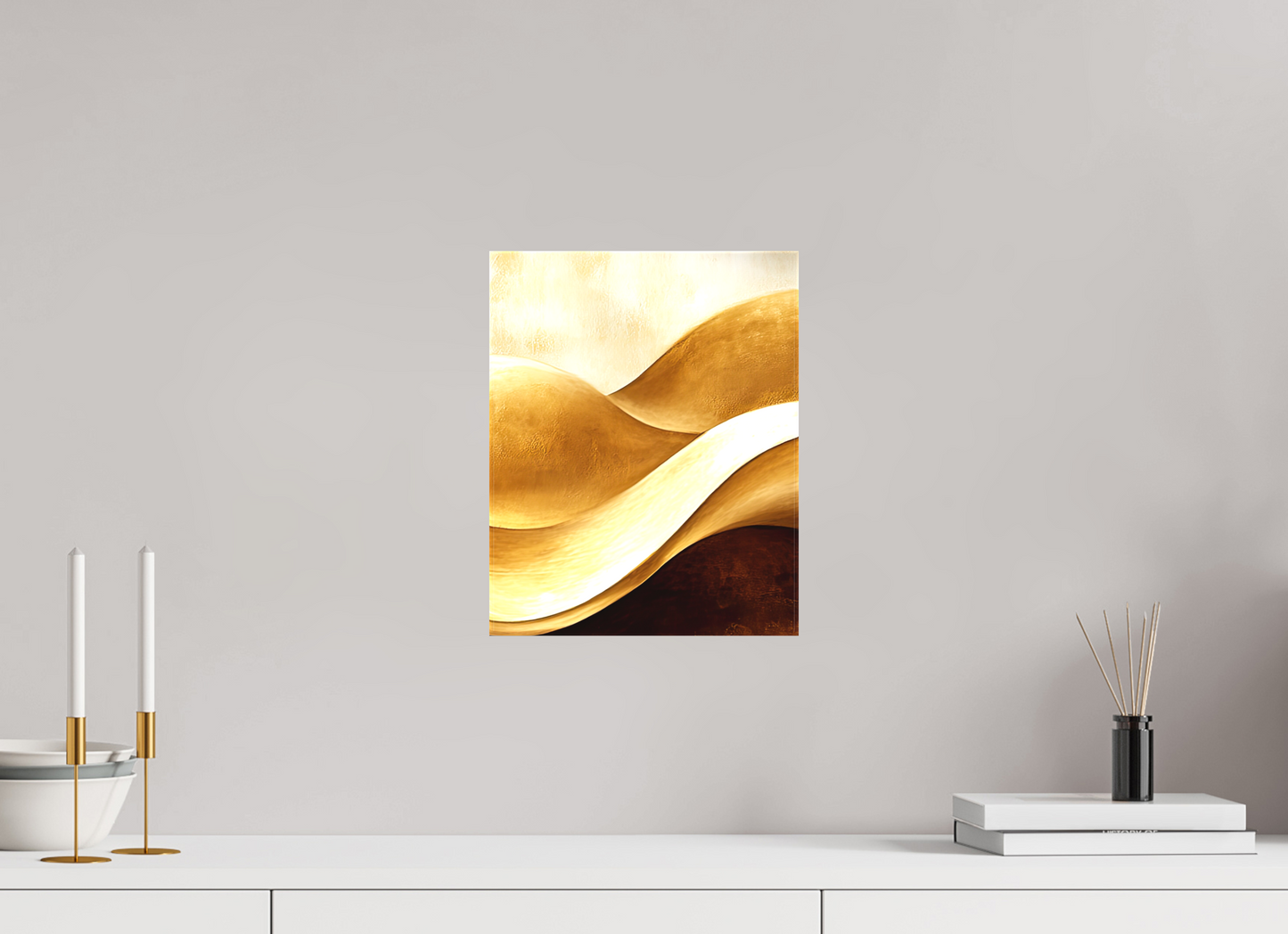 10 x 12.5″, Textile on Canvas Gold Dunes