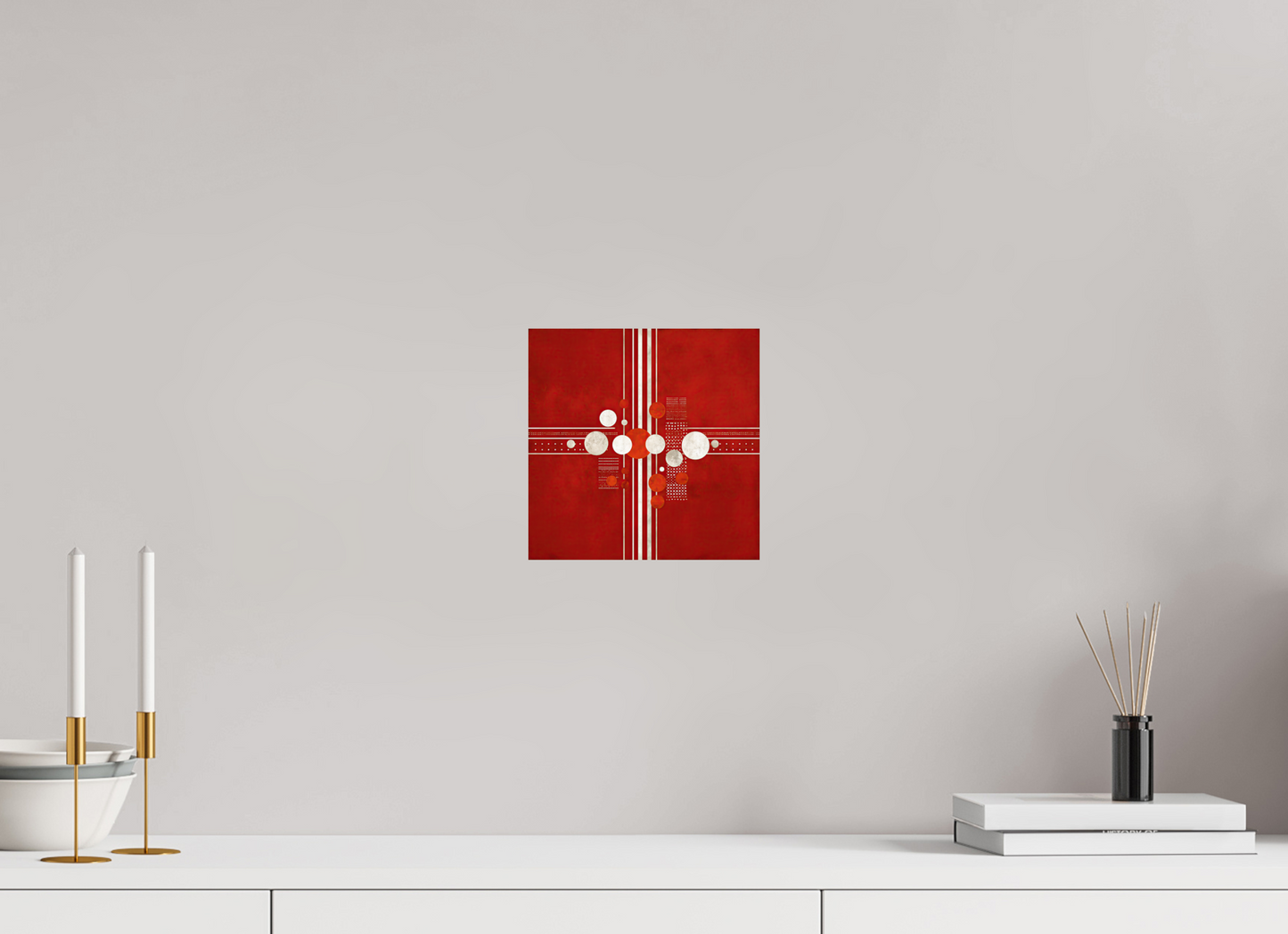 8 x 8″, Fine Art Print On Aluminum Dibond White Line 2